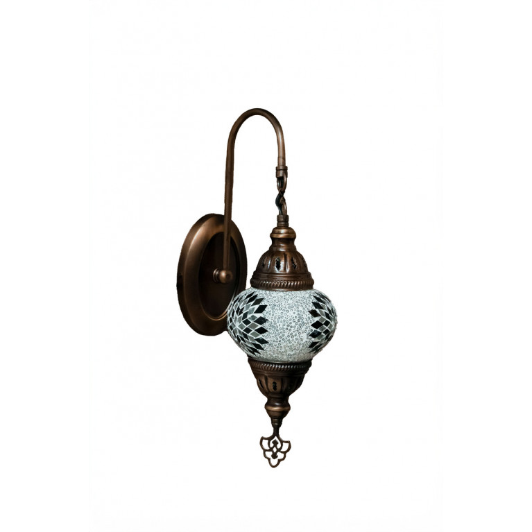 Wall lamp, white mosaic